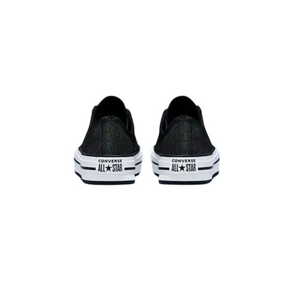NEW Converse Chuck Taylor Lift Platform 5.5Y/ 7 Women's Black Iridescent Leather - Picture 6 of 9